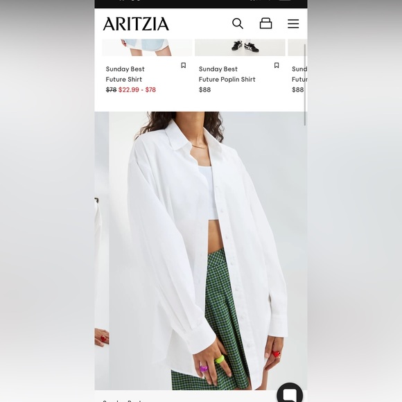 Aritzia Sunday Best Future Button Up - Picture 4 of 4